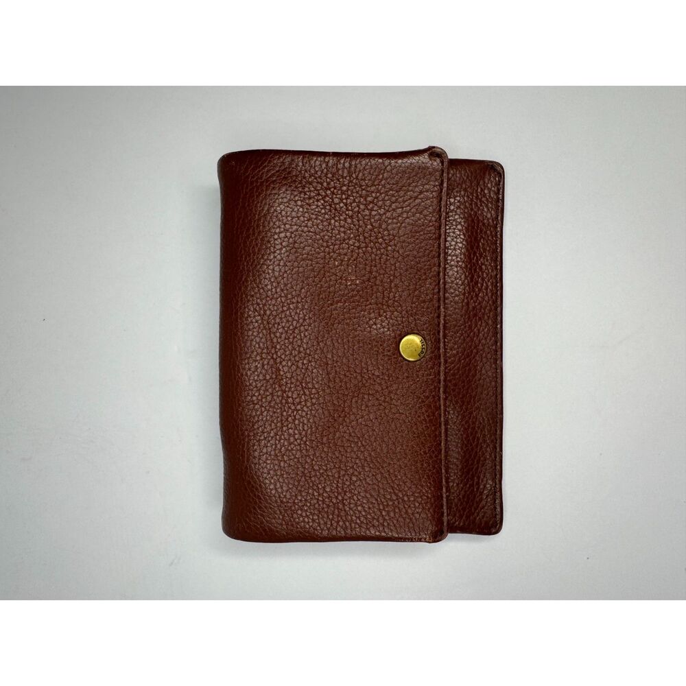 Fossil Aubrey Multifunction Wallet Brown Leather Pocket Organizer Clutch